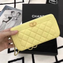 Chanel mini Shoulder Bag Cannage Pattern A94452 Lemon JK5924gN72