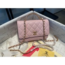 Chanel mini Shoulder Bag Grained Calfskin&Gold-Tone Metal AP2804 pink JK2545ER88