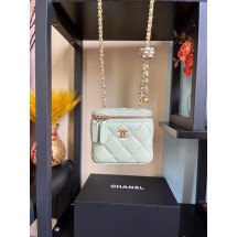 Chanel mini Shoulder Bag Lambskin & Gold-Tone Metal AP2929 white JK2480JD28