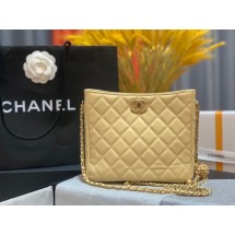 Chanel mini Shoulder Bag Lambskin&Gold-Tone Metal AS3259 yellow JK2533Gp37