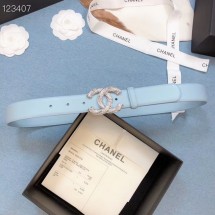 Chanel Original Calf Leather 3602 light blue&Silver JK606Kd37