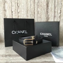 Chanel Original Calf leather Belt 56988 black JK672ea89