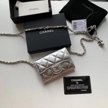 Chanel Original Grained Calfskin Pocket 81081 silver JK3288NP24