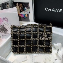 Chanel Original Lambskin Small shopping bag AS1382 black JK3884bT70