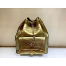 Chanel Original Leather Backpack AS0800 Gold JK4505Tk78