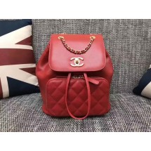 Chanel Original Leather Backpack CHA2590 Red JK5961Yv36