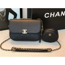 Chanel Original Leather Bag C5787 Black JK4493vm49