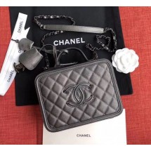 Chanel Original Leather Cosmetic Bag A93343 Black JK4498dE28