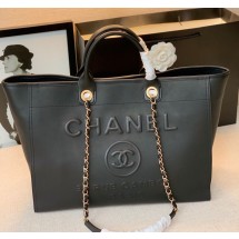 Chanel Original Leather Shopping Bag A66945 Black JK3296EB28