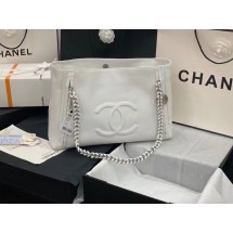 Chanel Original Leather Shopping Bag AS8473 white JK3252lk46