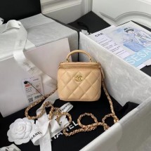 Chanel Original Small classic chain box handbag AP2198 Apricot JK3192lU52