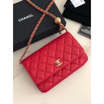 Chanel Original Small classic Sheepskin flap bag AS33814 red JK4106va68