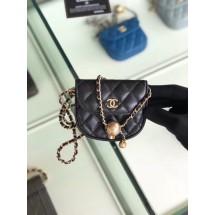 Chanel Sheepskin Original Leather Pocket AP1461 black JK3986MB38