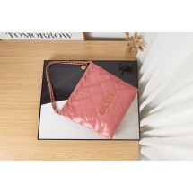 Chanel SHOPPING BAG Calfskin & Gold-Tone Meta AS3261 pink JK2910ER88