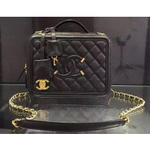 Chanel Shoulder Bag Original Calfskin Leather CHA6678 Black JK121rf73