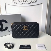 Chanel Shoulder Bag Original Sheepskin Leather A66269 Black JK5512Zr53