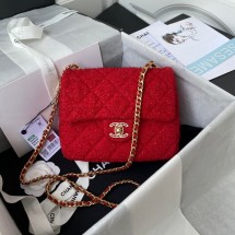 CHANEL SMALL FLAP BAG AS2819 red JK2940Xw85