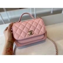 Chanel small flap bag Calfskin & Gold-Tone Metal A93749 pink JK3794Ym74