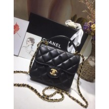 Chanel small tote bag 8817 black JK3653NP24