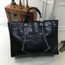 Chanel Tote Bag Calfskin Leather CHA3626 Black JK5351fj51