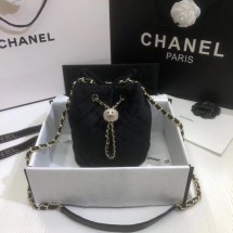 Chanel velvet Drawstring bag AS1894 black JK3929wv88