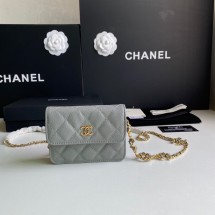 Chanel WOC Belt Bag Original Caviar Leather 2306 Gray JK3060SS41