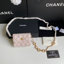 Chanel WOC Belt Bag Original Caviar Leather 2306 Light Pink JK3062KX51