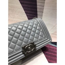 Cheap CHANEL Le Boy Flap Bag A67086 Gray JK3973ZZ98