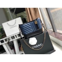 Cheap Fake Chanel gabrielle small hobo bag A91810 blue&black JK4622BC48