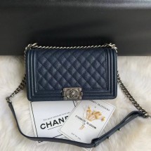 Copy 1:1 Chanel Boy Flap Shoulder Bag Original Calfskin Leather A67086 RoyalBlue JK3155xD64