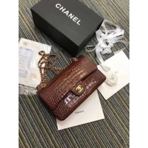 Copy Best Chanel Classic Handbag Original Alligator & Gold-Tone Metal A01112 Burgundy JK4936Qc72