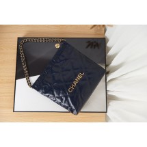 Designer Chanel SHOPPING BAG Calfskin & Gold-Tone Meta AS3261 royal blue JK2912vs94