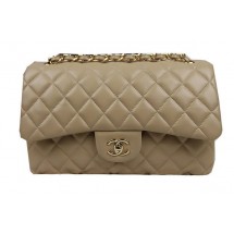 Fake Best Chanel Classic Flap Bag Apricot Original Leather CF1113 Gold JK1043Nk59