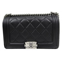 Fake Boy Chanel Flap Shoulder Bags Original Calfskin Leather A67025 Black JK893qZ31