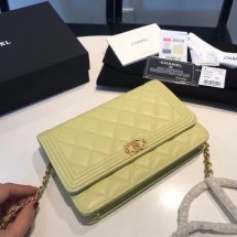 Fake BOY CHANEL Original Wallet on Chain A80287 lemon JK3306GR32