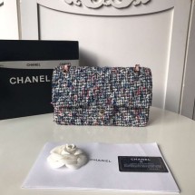 Fake Chanel classic handbag Tweed Braid & Silver-Tone Metal A01112-1 JK4843QF99