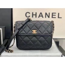 Fake Chanel Cross-body Original Leather Bag AS2447 Black JK3250xR88