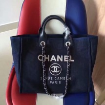 Fake Chanel Deauville Tote Bag Original Canvas Leather A68047-7 JK5651Hj78