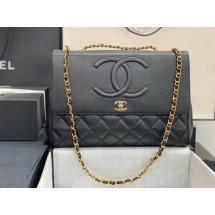 Fake Chanel flap bag Lambskin & & Gold-Tone Metal A92233 black JK3626yQ90