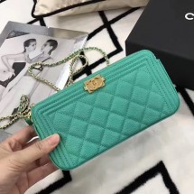 Fake Chanel mini Shoulder Bag Cannage Pattern A94452 Green JK5926Lh27