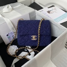 Fake CHANEL SMALL FLAP BAG AS2819 blue JK2939lF58