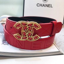 Fashion Chanel Calf Leather Belt Wide with 32mm 56608 JK626OM51