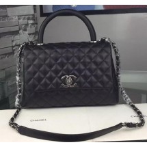 First-class Quality Chanel Shoulder Tote Bag Original Calfskin Leather A7776 Black JK339Sf41