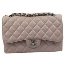 High Quality Chanel Classic Flap Bag Pink Cannage Pattern CF1113 Silver JK968BH97