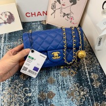 High Quality Imitation Chanel MINI Flap Bag Original Sheepskin Leather 1116 blue JK2693Vu82