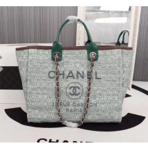 High Quality Replica Chanel Medium Canvas Tote Shopping Bag 8099 green JK5051aR54