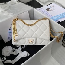 High Quality Replica Chanel SMALL Lambskin FLAP BAG AS1793 white JK2861aR54