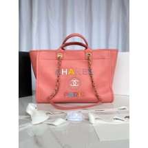 Hot Chanel Original Leather Shopping Bag 66941 pink JK2402cT87