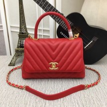 Hot Replica Chanel Flap Bag with Top Handle 36620 red JK4916wR89