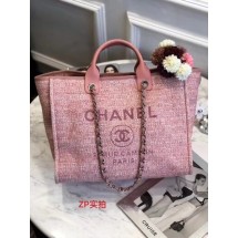 Hot Replica Chanel Original Canvas Leather Tote Shopping Bag 92298 Pink JK5281wR89